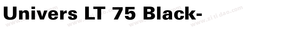 Univers LT 75 Black字体转换
